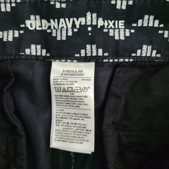 Old Navy Pixie Shorts Black White Geometric Print Size 8 Regular - Picture 11 of 11